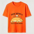 Social Battery Low Cat Classic T-Shirt