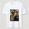 American Gothic Cat and Dog Classic T-Shirt