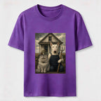 American Gothic Cat and Dog Classic T-Shirt