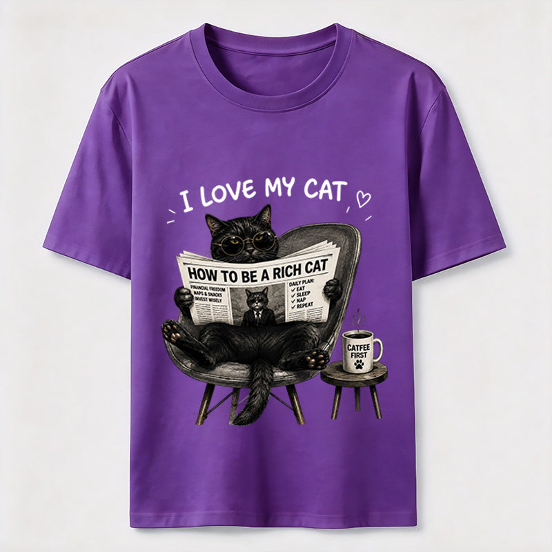 Rich Cat Coffee Lover Classic T-Shirt