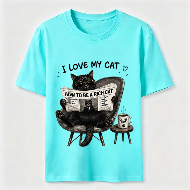 Rich Cat Coffee Lover Classic T-Shirt