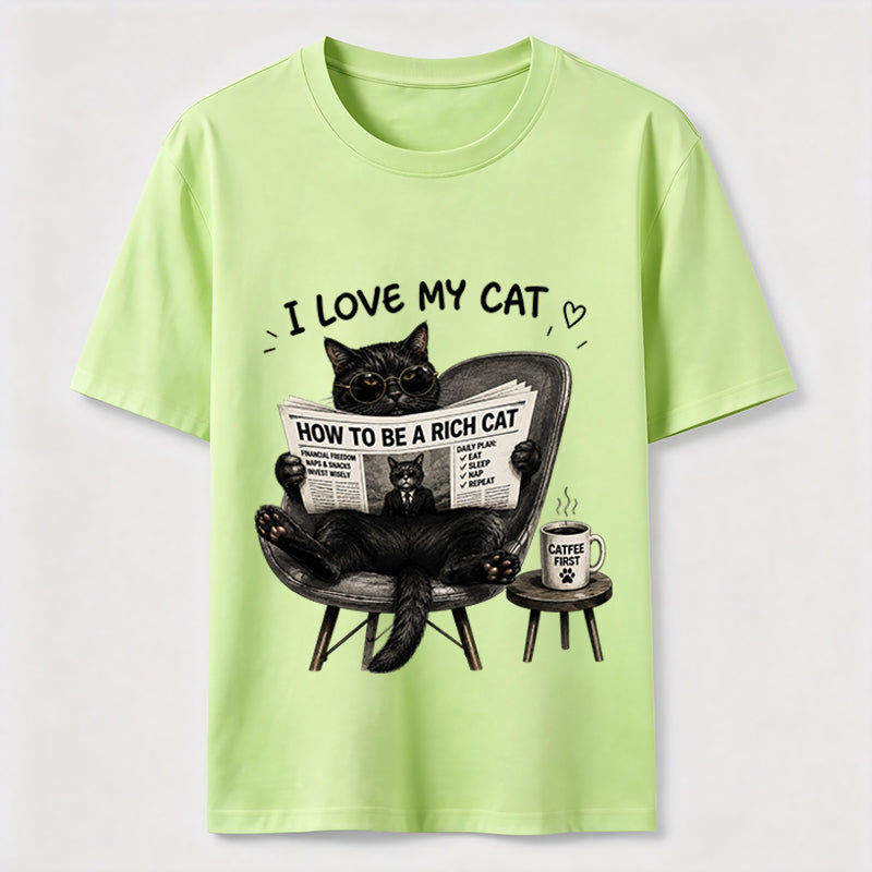 Rich Cat Coffee Lover Classic T-Shirt