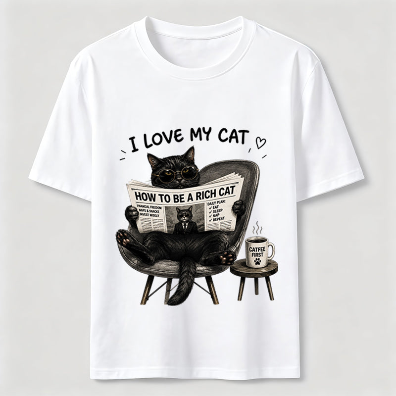 Rich Cat Coffee Lover Classic T-Shirt