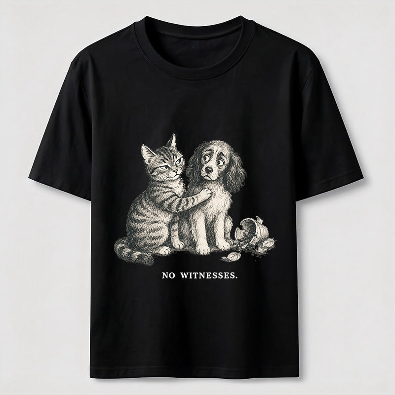 No Witnesses Cat and Dog Classic T-Shirt