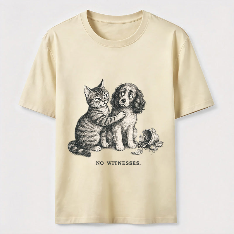 No Witnesses Cat and Dog Classic T-Shirt