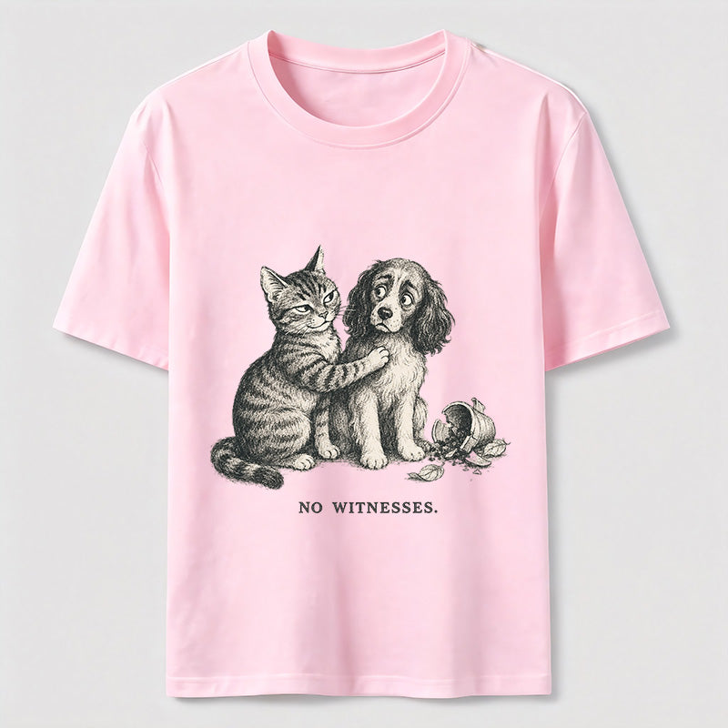 No Witnesses Cat and Dog Classic T-Shirt