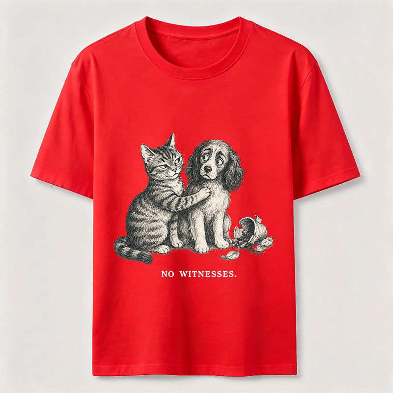 No Witnesses Cat and Dog Classic T-Shirt