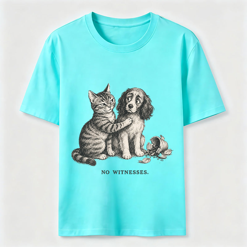 No Witnesses Cat and Dog Classic T-Shirt