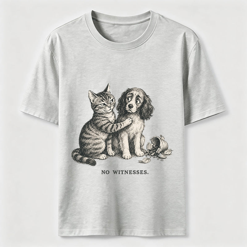 No Witnesses Cat and Dog Classic T-Shirt