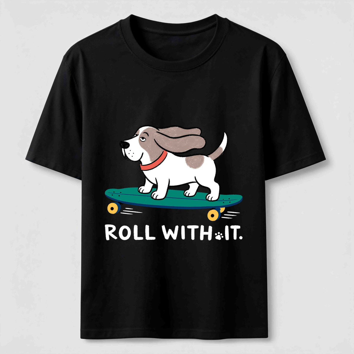 Roll with It Skate Dog Classic T-Shirt