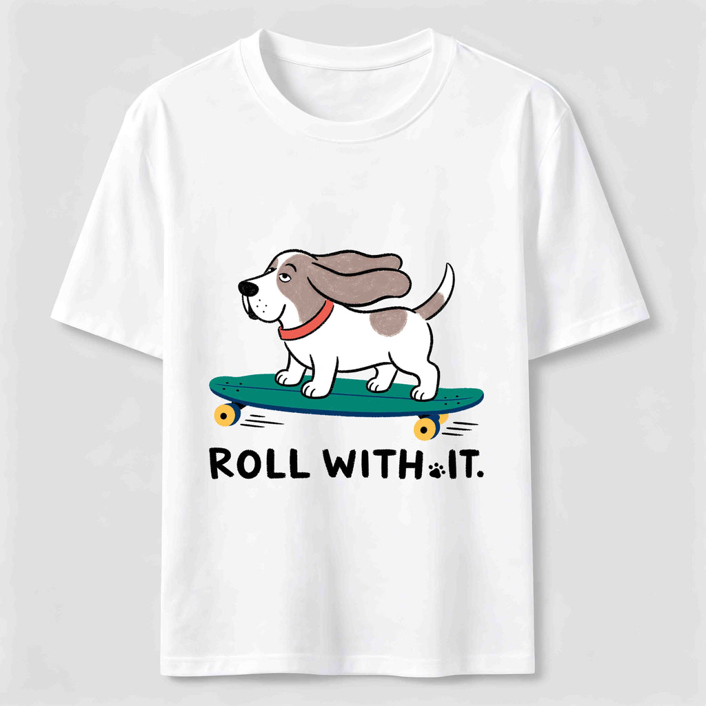 Roll with It Skate Dog Classic T-Shirt