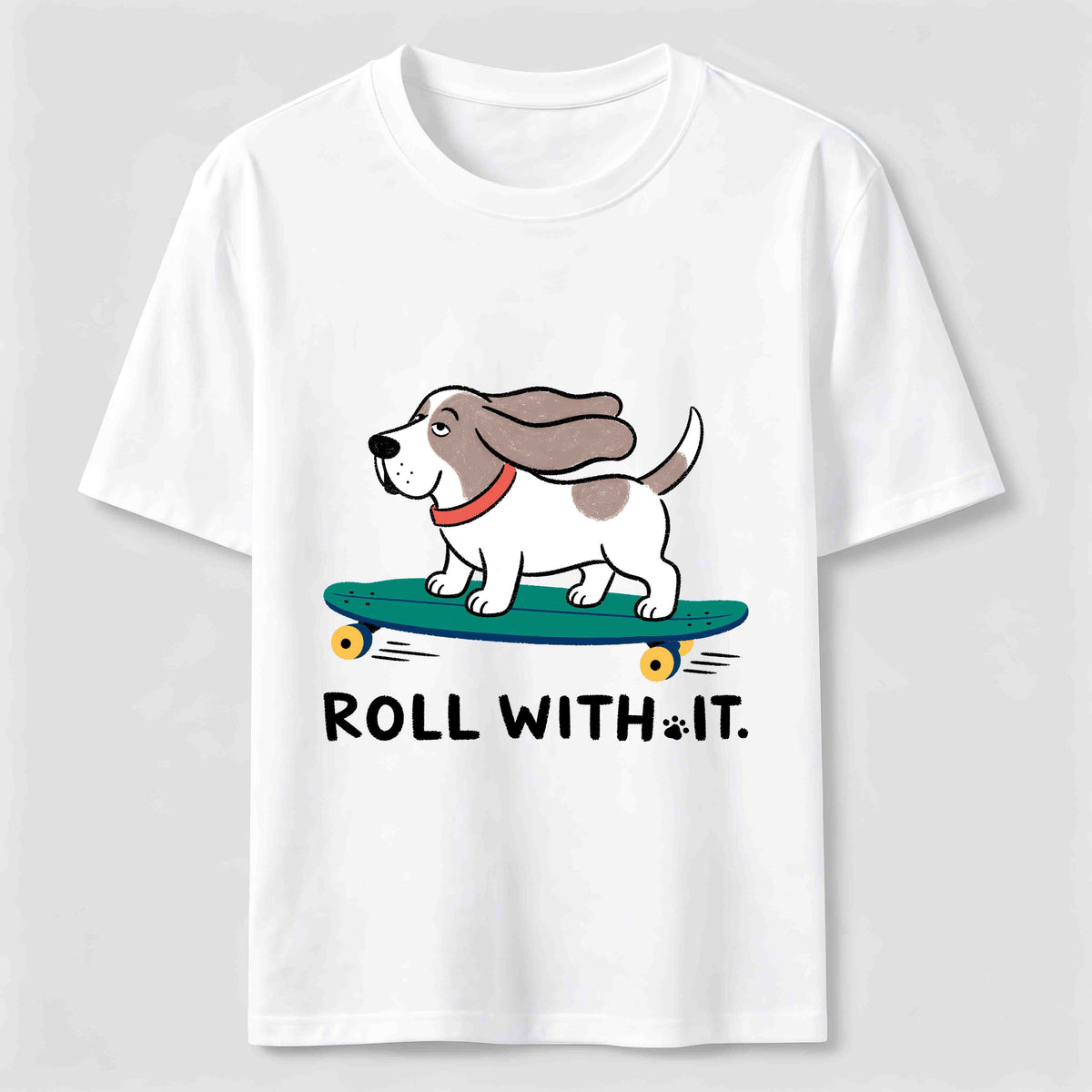 Roll with It Skate Dog Classic T-Shirt