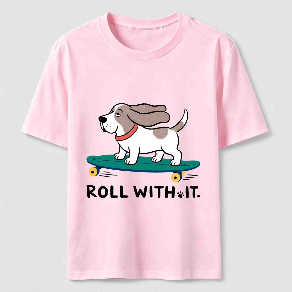 Roll with It Skate Dog Classic T-Shirt