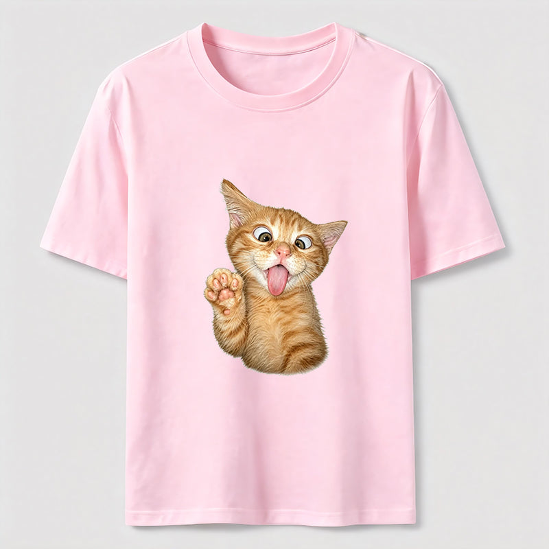 Orange Kitten Wave Classic T-Shirt