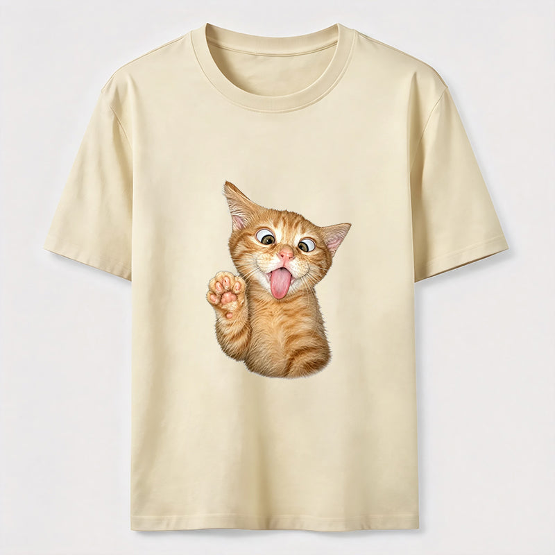 Orange Kitten Wave Classic T-Shirt