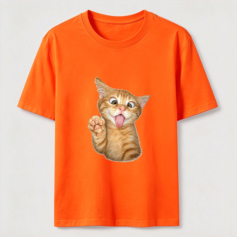 Orange Kitten Wave Classic T-Shirt