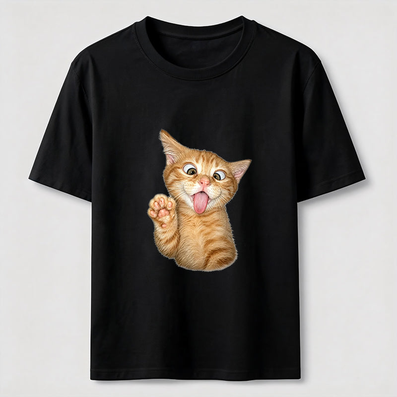 Orange Kitten Wave Classic T-Shirt