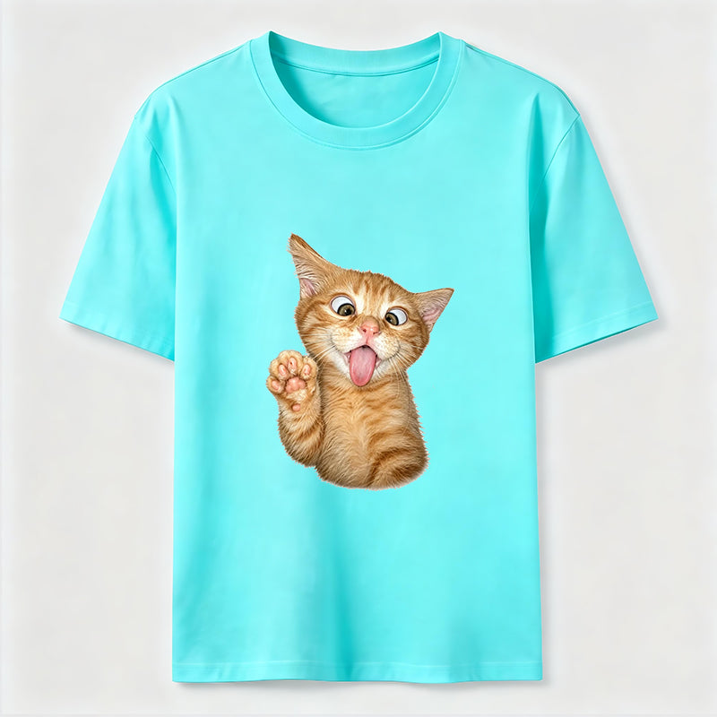Orange Kitten Wave Classic T-Shirt