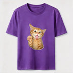 Orange Kitten Wave Classic T-Shirt