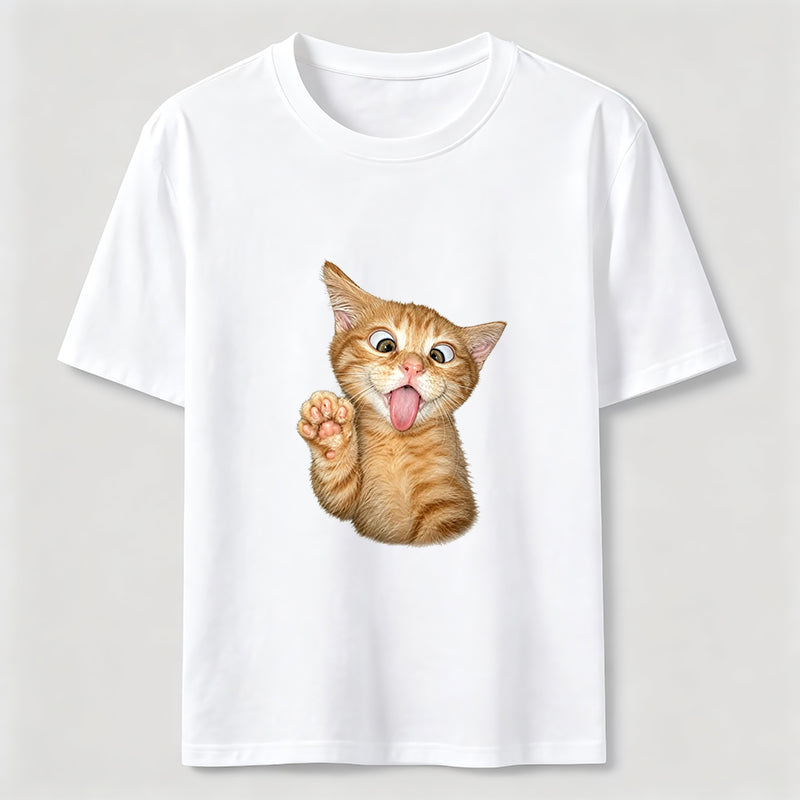 Orange Kitten Wave Classic T-Shirt