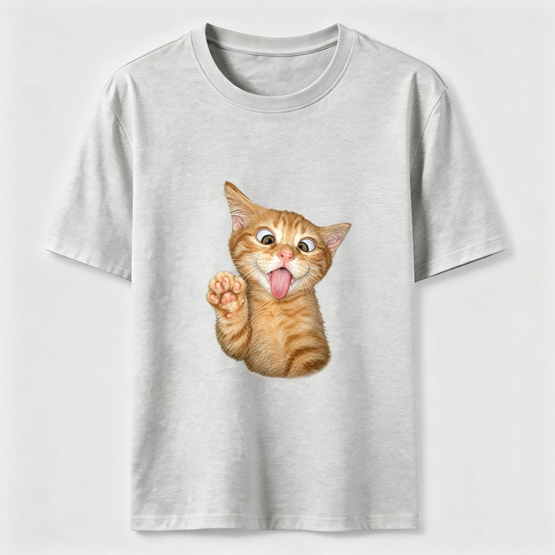 Orange Kitten Wave Classic T-Shirt