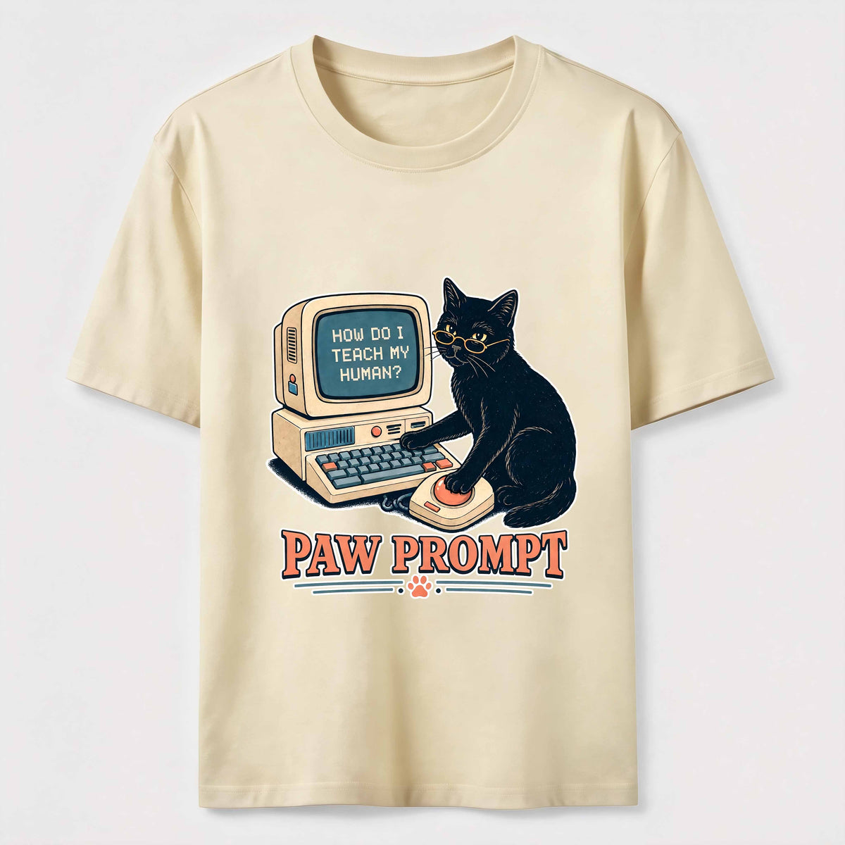 Paw Prompt Computer Cat Classic T-Shirt