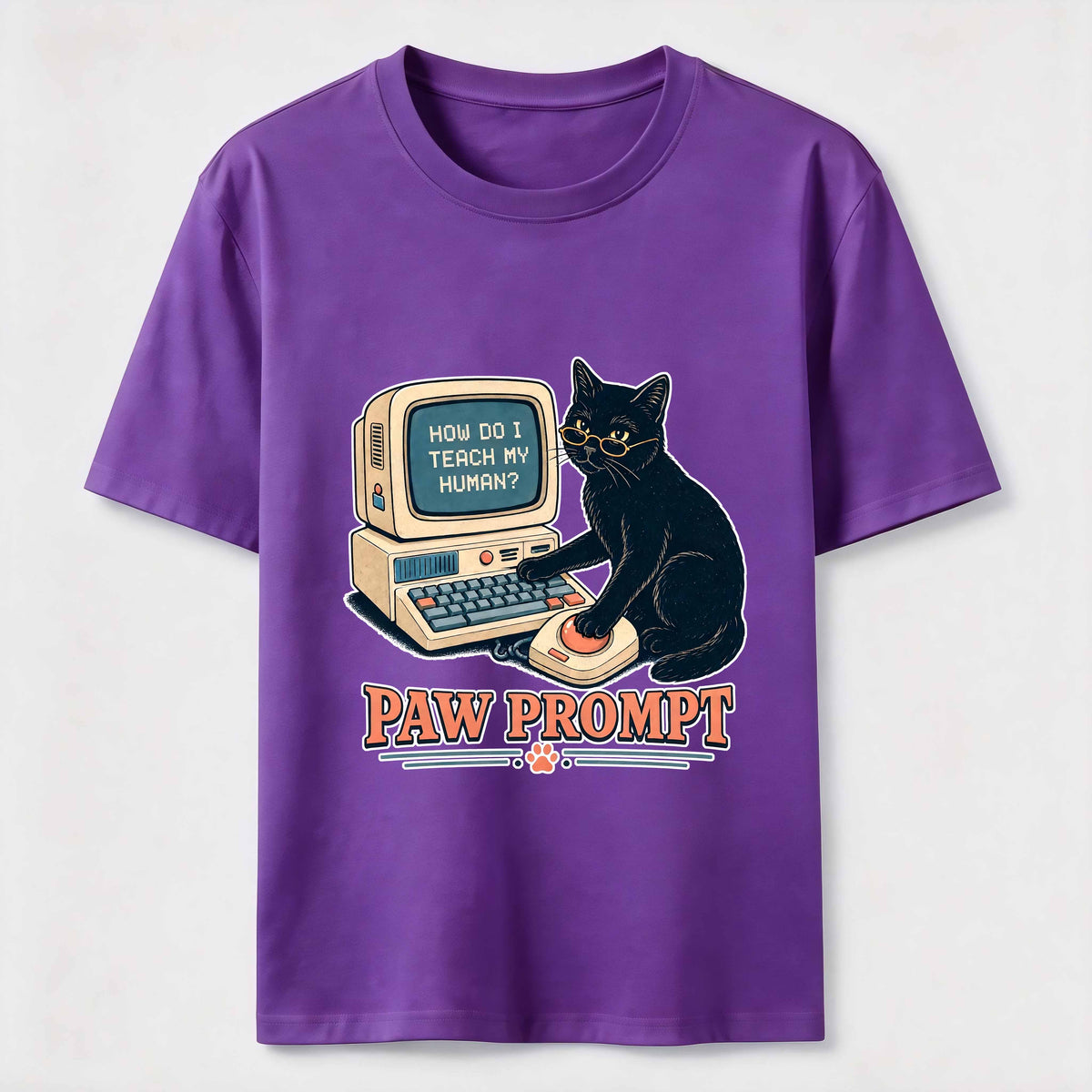 Paw Prompt Computer Cat Classic T-Shirt