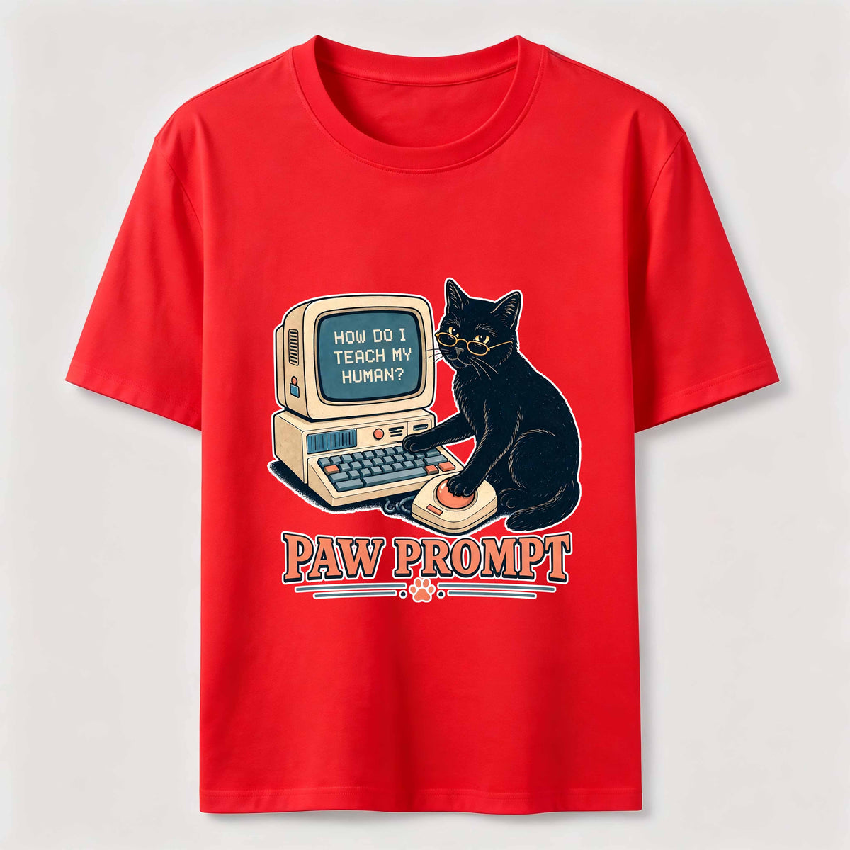 Paw Prompt Computer Cat Classic T-Shirt