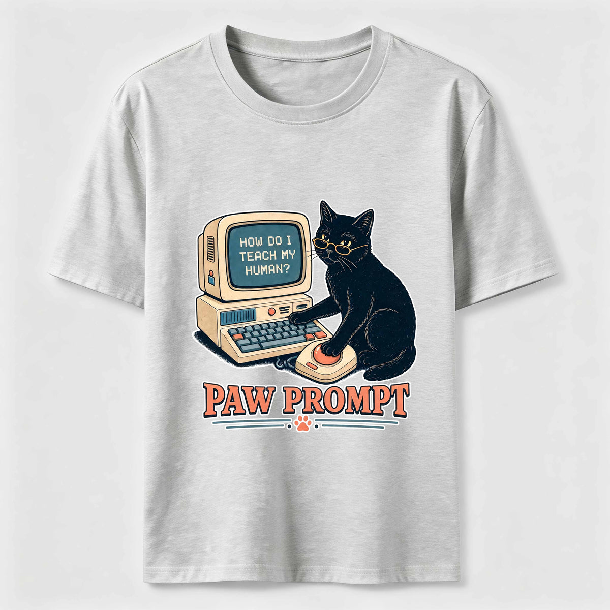 Paw Prompt Computer Cat Classic T-Shirt