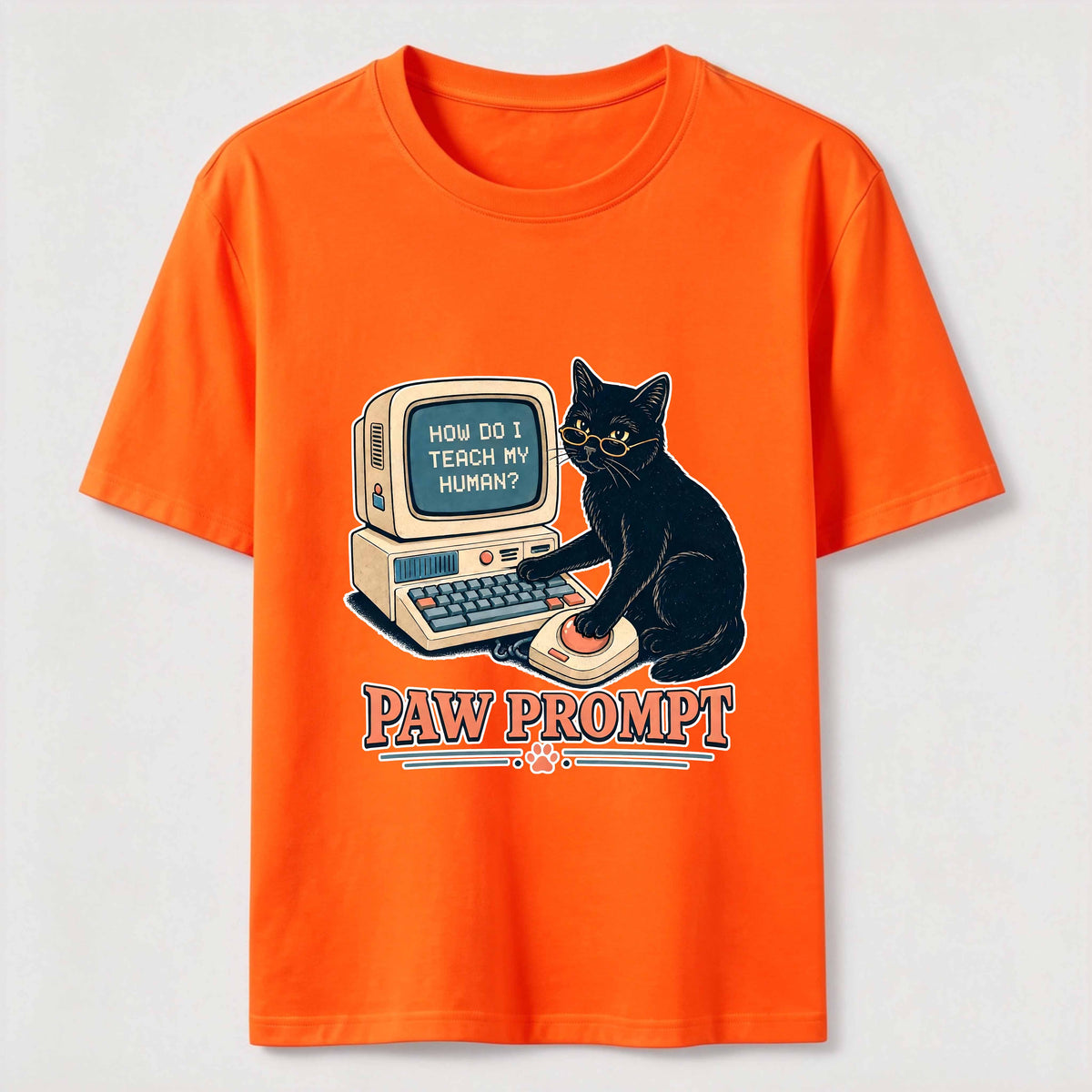 Paw Prompt Computer Cat Classic T-Shirt