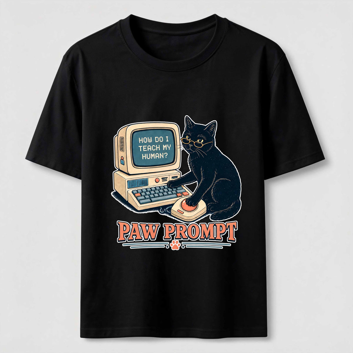 Paw Prompt Computer Cat Classic T-Shirt