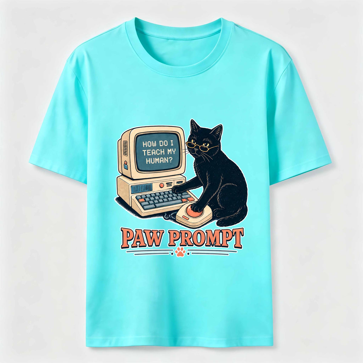 Paw Prompt Computer Cat Classic T-Shirt