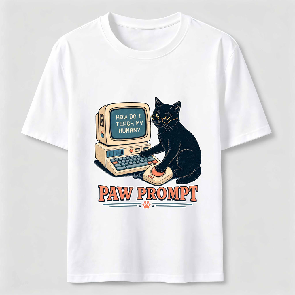 Paw Prompt Computer Cat Classic T-Shirt