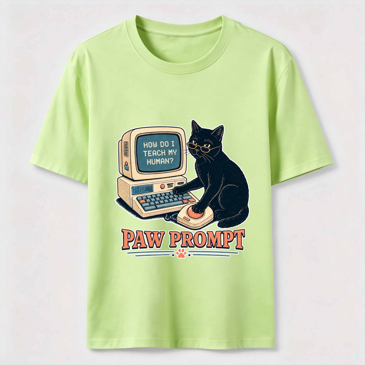 Paw Prompt Computer Cat Classic T-Shirt
