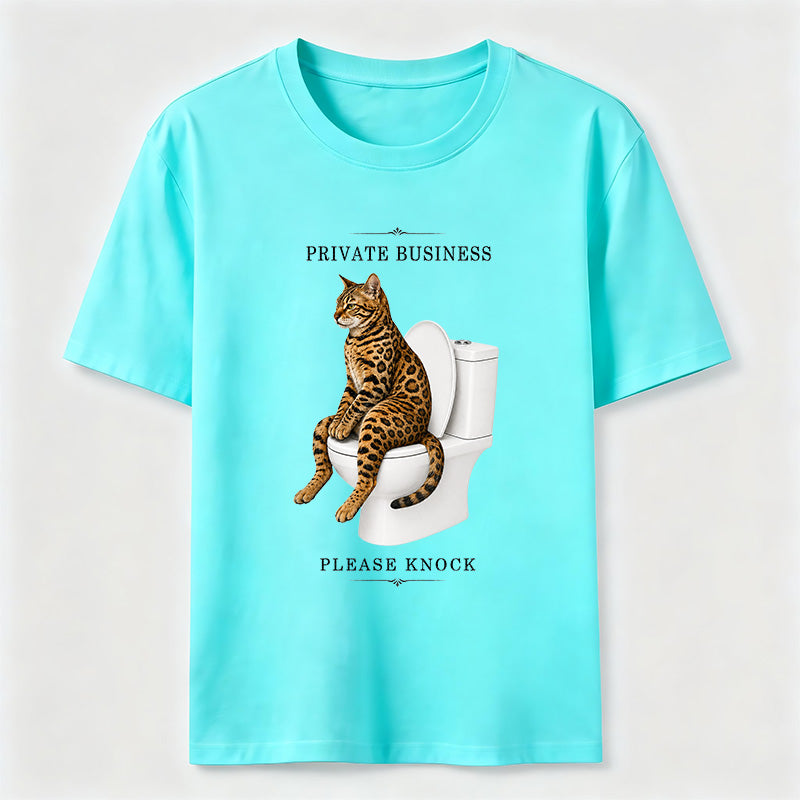 Private Business Cat Bathroom Classic T-Shirt