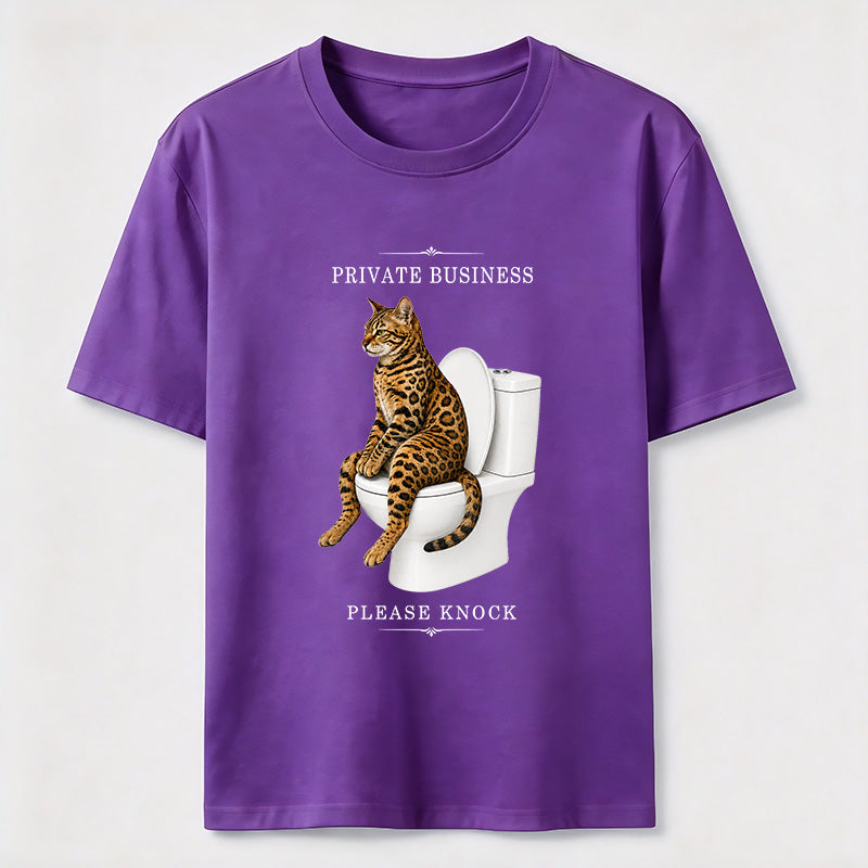 Private Business Cat Bathroom Classic T-Shirt