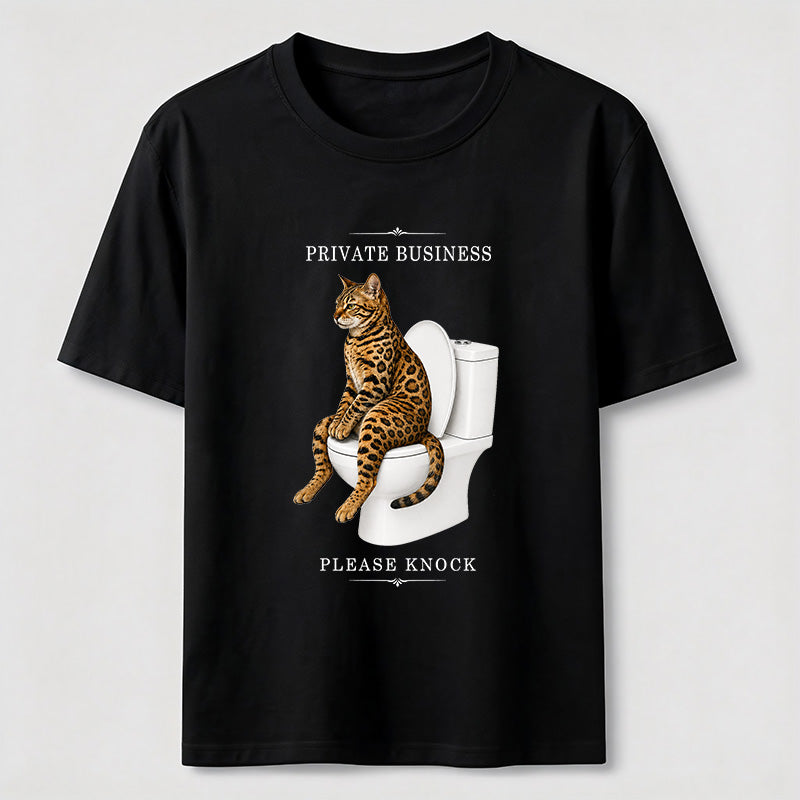 Private Business Cat Bathroom Classic T-Shirt
