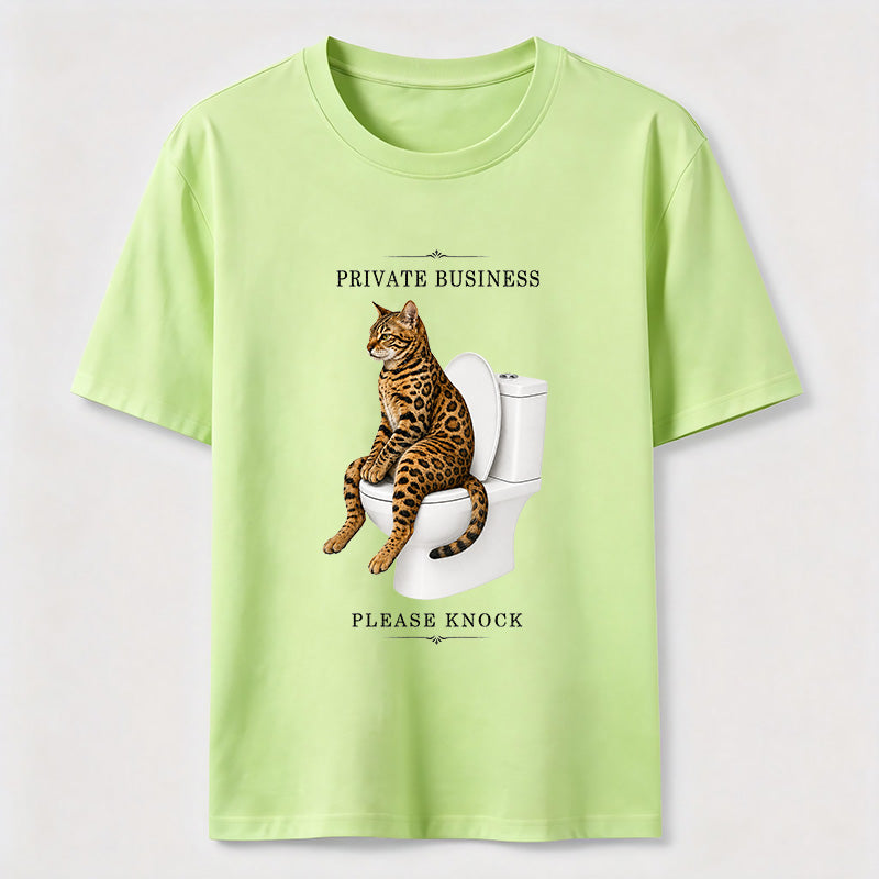 Private Business Cat Bathroom Classic T-Shirt