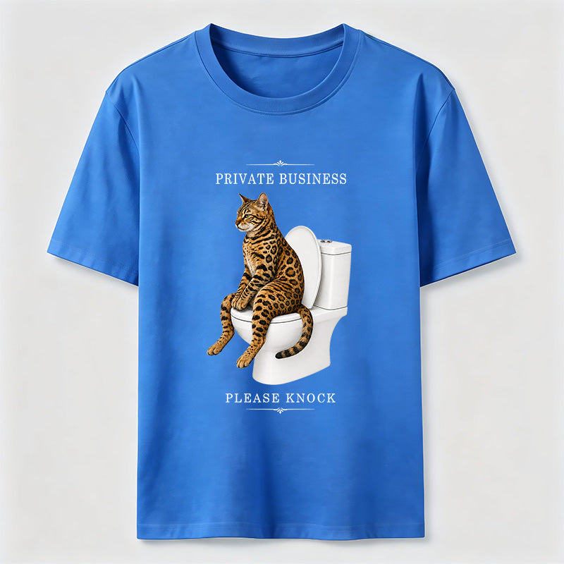 Private Business Cat Bathroom Classic T-Shirt