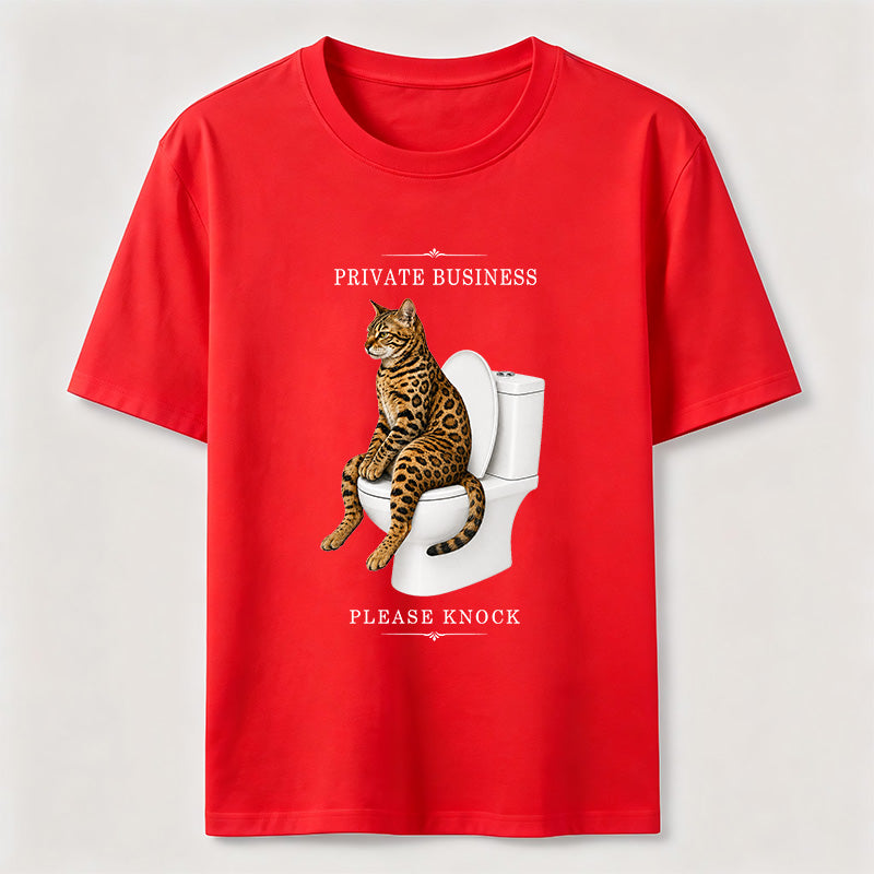 Private Business Cat Bathroom Classic T-Shirt