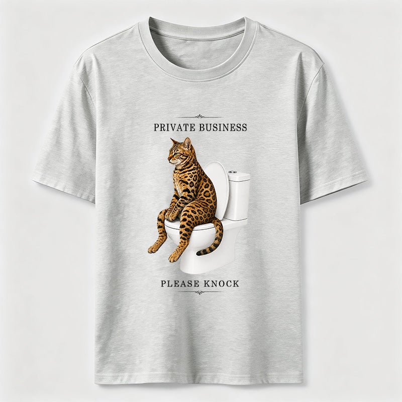 Private Business Cat Bathroom Classic T-Shirt