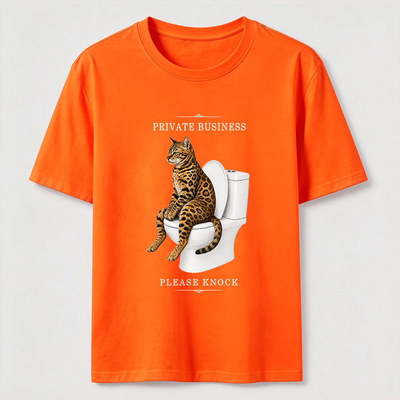 Private Business Cat Bathroom Classic T-Shirt