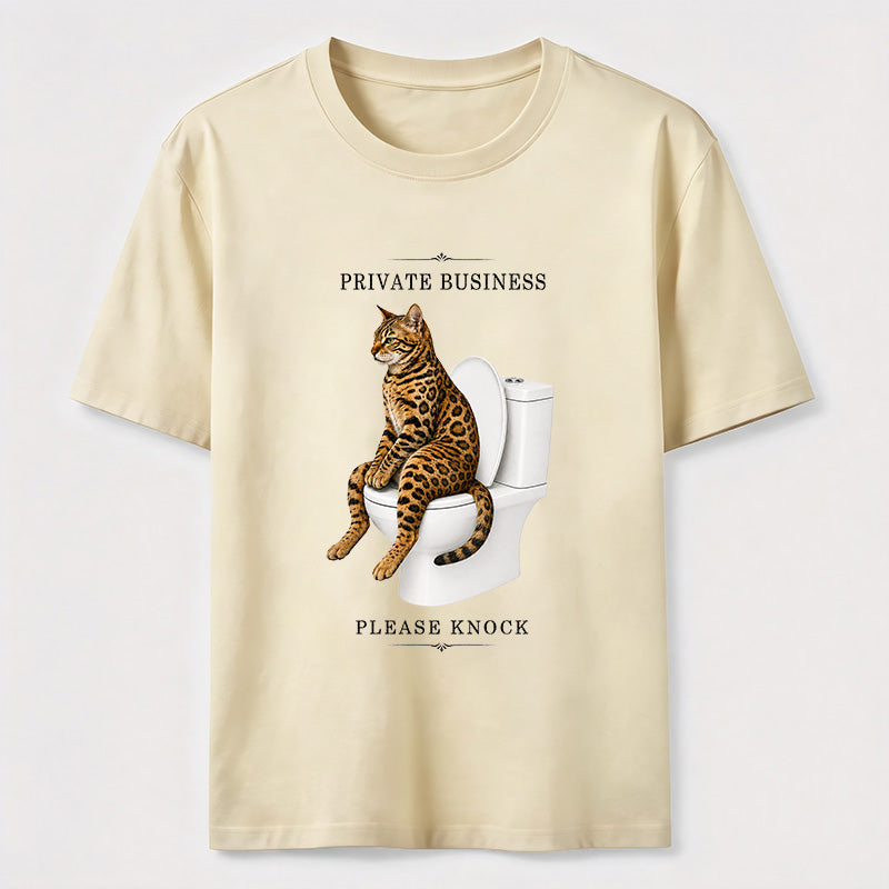 Private Business Cat Bathroom Classic T-Shirt