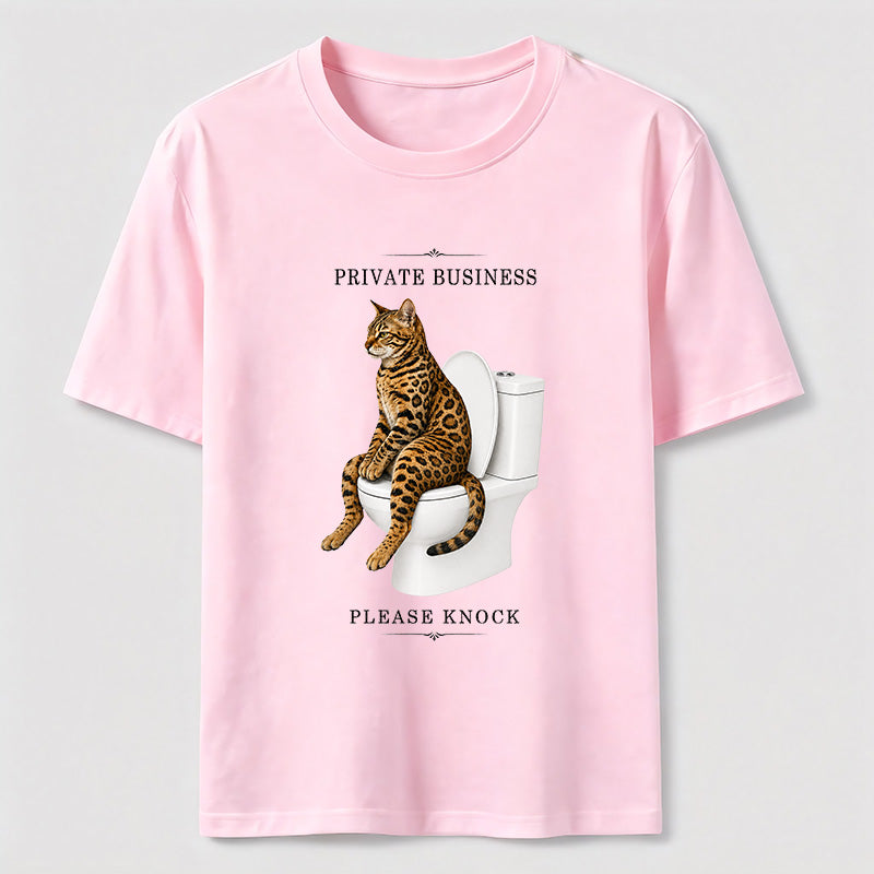 Private Business Cat Bathroom Classic T-Shirt