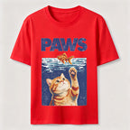 Cat and Fish Paw Reach Classic T-Shirt