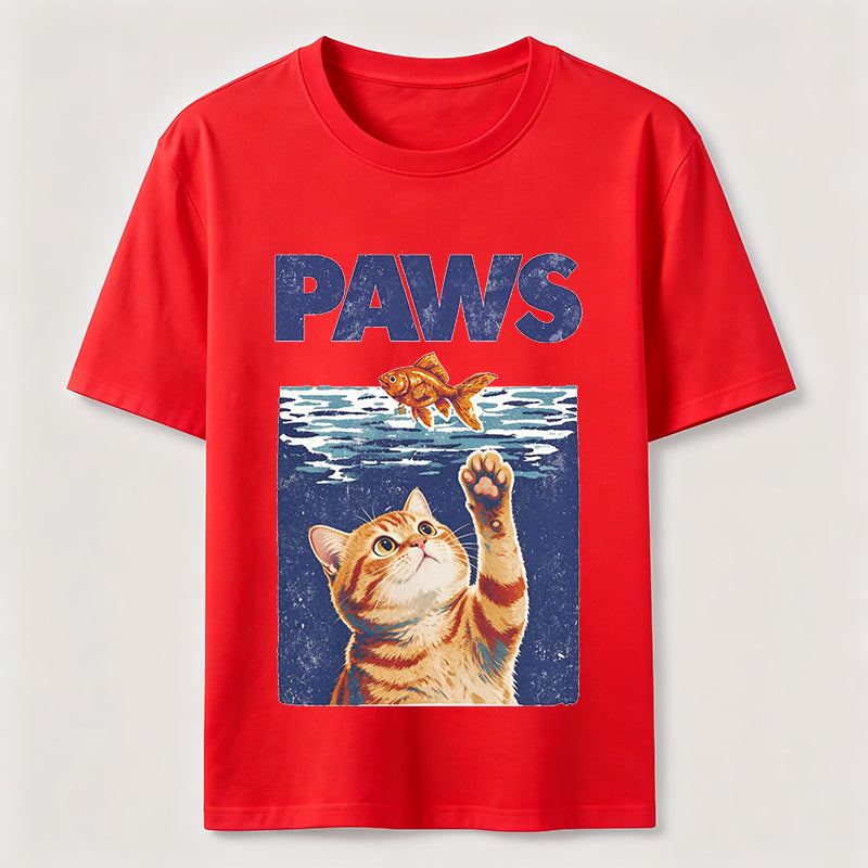 Cat and Fish Paw Reach Classic T-Shirt