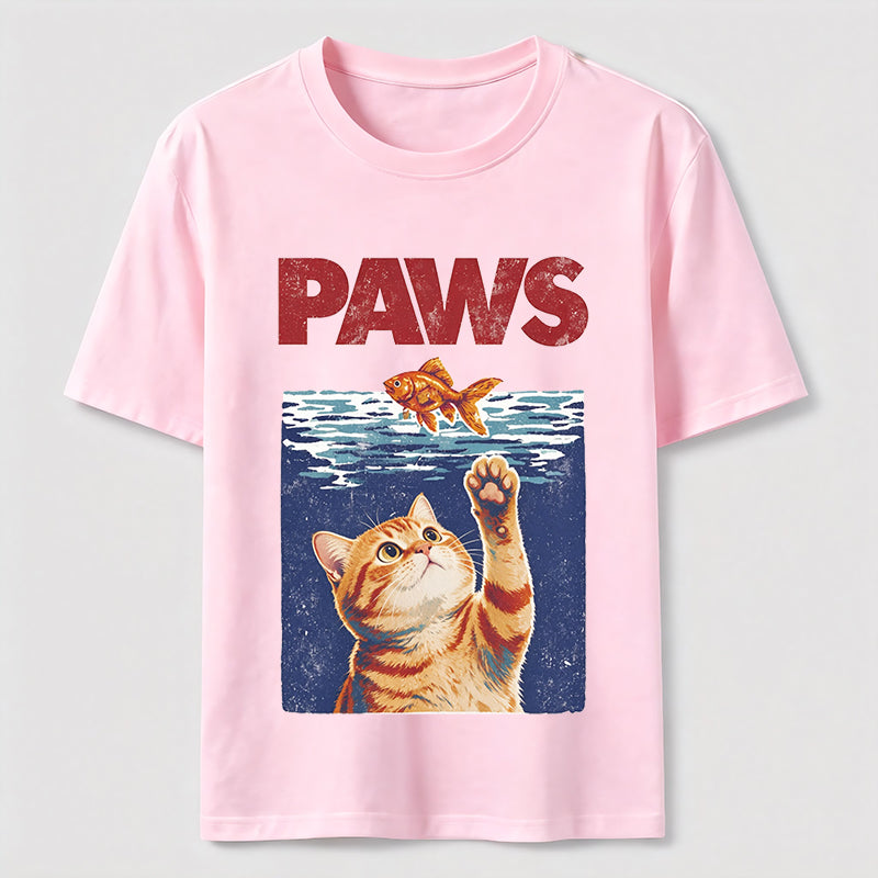 Cat and Fish Paw Reach Classic T-Shirt