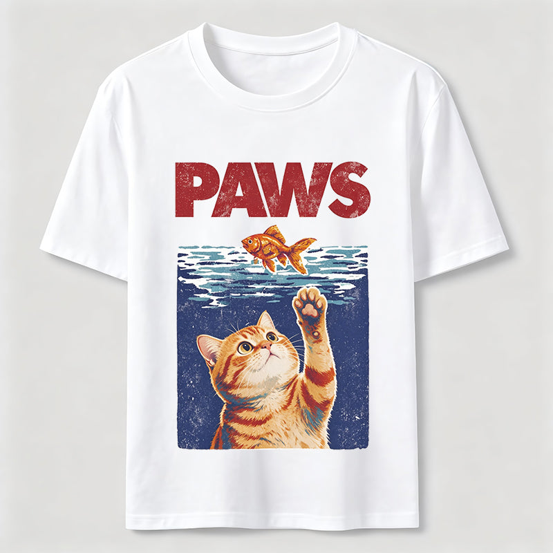 Cat and Fish Paw Reach Classic T-Shirt