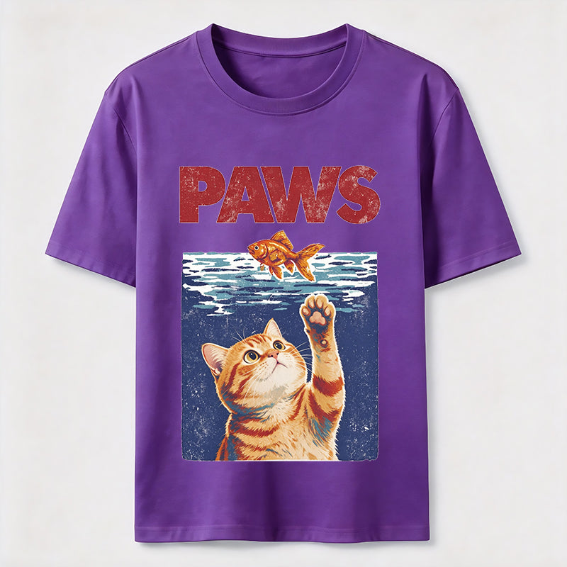 Cat and Fish Paw Reach Classic T-Shirt