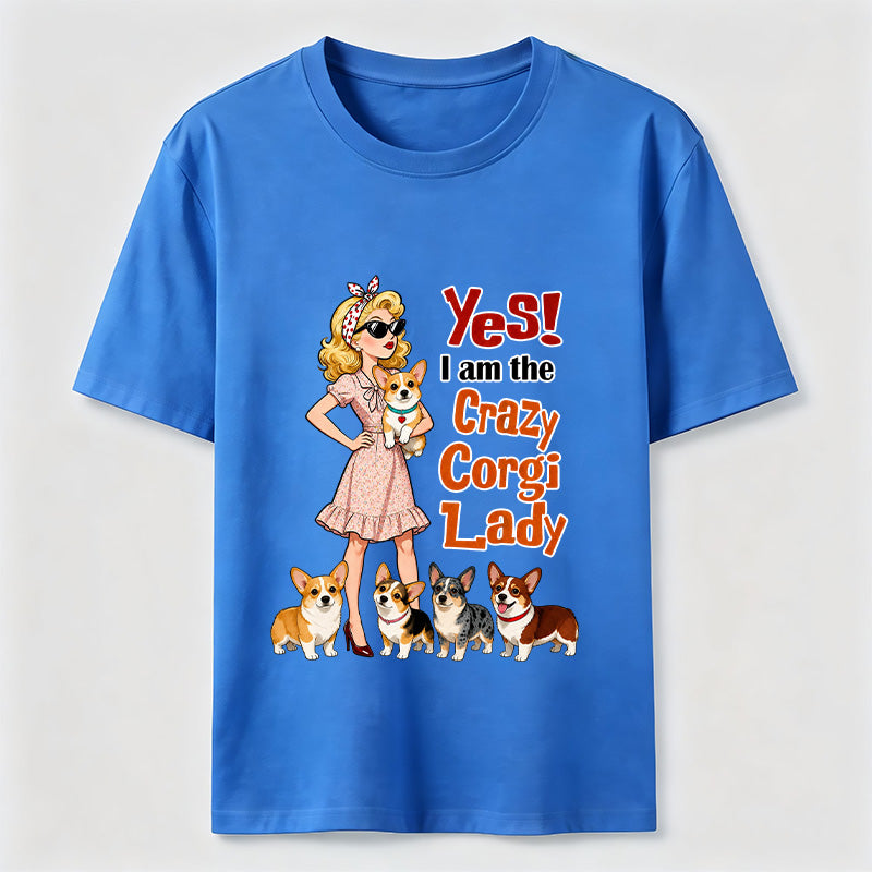 Crazy Corgi Lady Classic T-Shirt